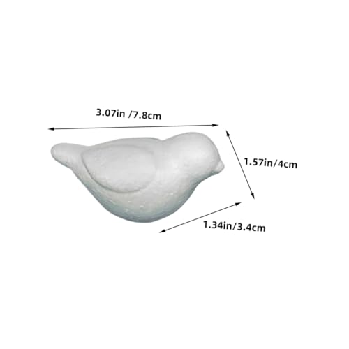 TEHAUX 6pcs Bird Foam White Embryo White Brick Christmas Child TEHAUX