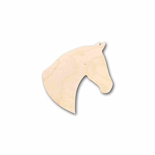 Unfinished Wood Horse Head Silhouette - Craft- up to 24" DIY 10" / 1/8" 24 Hour Crafts