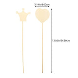Toyvian Craft Supplies 12PCS Princess Fairy Wands Kit, Wooden Fairy Wands, Unfinished Wooden DIY Fairy Sticks Crafts Adorable Moon Wand for Girls Toyvian