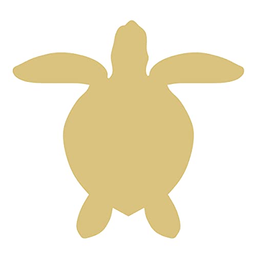Turtle Cutout Unfinished Wood Ocean Nautical Beach House Vacation Décor MDF Shape Canvas Style 5 (6") Diverse Woodworking