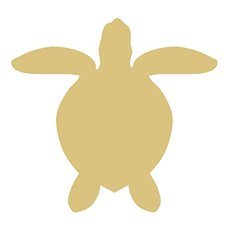 Turtle Cutout Unfinished Wood Ocean Nautical Beach House Vacation Décor MDF Shape Canvas Style 5 (6") Diverse Woodworking