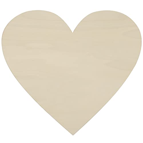 KEILEOHO 18 PCS 13.8 Inch Unfinished Wooden Heart, Heart Shaped Wood, Large Heart Wood Cutout, Heart Shaped Wood Blanks for Door Hanger, Valentine’s KEILEOHO