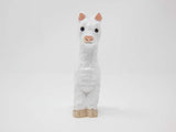 Selsela Llama Figurine Statue Alpaca Miniature Small Animal Party Decor Wood Art Sculpture Selsela