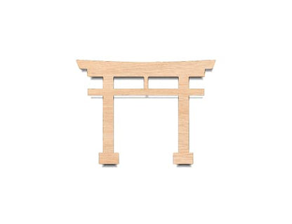 Unfinished Wood for Crafts - Torri Shape - Large & Small - Pick Size - Unfinished Wood Cutout Shapes Japanese Gateway Gate Shinto Shrine Religion