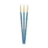 Royal & Langnickel Royal Zip N' Close Gold Taklon Detail 3-Piece Brush Set (RSET-9109) Royal & Langnickel
