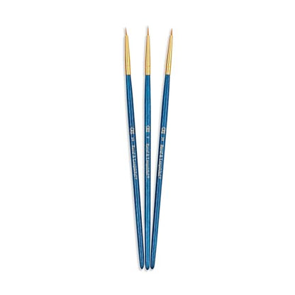 Royal & Langnickel Royal Zip N' Close Gold Taklon Detail 3-Piece Brush Set (RSET-9109) - WoodArtSupply