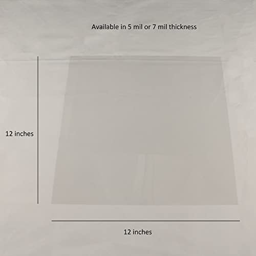 12 Sheets | 7 mil Clear Mylar | 12 x 12 inch | Blank Stencil Making Sheet | for Cricut, Silhouette, Gyro-Cut Tool