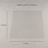 12 Sheets | 7 mil Clear Mylar | 12 x 12 inch | Blank Stencil Making Sheet | for Cricut, Silhouette, Gyro-Cut Tool stencil ease