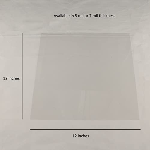 12 Sheets | 7 mil Clear Mylar | 12 x 12 inch | Blank Stencil Making Sheet | for Cricut, Silhouette, Gyro-Cut Tool - WoodArtSupply