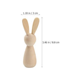 Abaodam Wood Peg Dolls 6Pcs Unfinished Wooden Bunny Rabbit Figurines to Paint DIY Wood Rabbit Ornaments Crafts Toys Rabbit Peg Doll Figure Desktop Abaodam