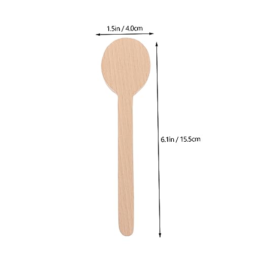 VILLCASE 4pcs Unfinished Wooden Spoon Coffee Spoon Sugar Spoon Wooden Craft Kit for Whittler Starter Wood Carving Spoon Blanks Wooden Spoon for VILLCASE