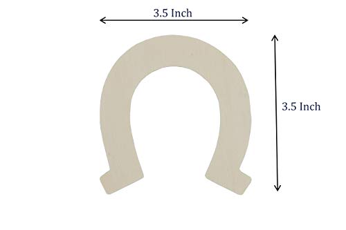 Creative Hobbies 3.5 Inch Unfinished Wooden Horseshoe Shapes - Ready to Paint or Decorate for Crafts, Projects & Events | Pack of 24 - WoodArtSupply