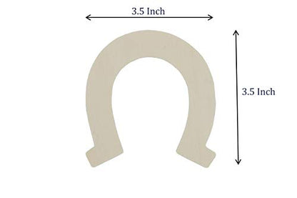 Creative Hobbies 3.5 Inch Unfinished Wooden Horseshoe Shapes - Ready to Paint or Decorate for Crafts, Projects & Events | Pack of 24 - WoodArtSupply