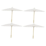 COHEALI 4 Pcs Graffiti Umbrella Unfinished Umbrella Bride Lace Parasol White Parasols Bulk Diy Drawing Umbrella Wedding Decoration Diy Art Craft COHEALI