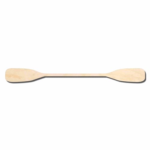 Unfinished Wood Kayak Oars Silhouette - Craft- up to 24" DIY 5" / 1/4" 24 Hour Crafts