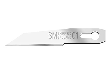 50 Each SM01 Swann Morton Industrial Craft Blades for Knife Handles SM00, SM0-R and SM0R-II (Model # SM01) - WoodArtSupply