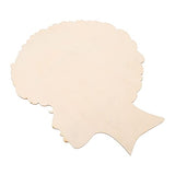 EXCEART Mother's Day Wood Chips Head Wooden Wreath Unfinished Wood Cutouts Girl Presents Mother and Son Gifts African Girl Wooden Cutouts Lady Gifts EXCEART