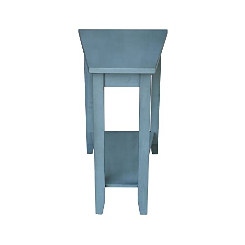 IC International Concepts International Concepts Keystone Accent Table, Ocean Blue - Antique Rubbed IC International Concepts