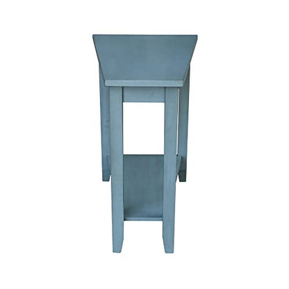 IC International Concepts International Concepts Keystone Accent Table, Ocean Blue - Antique Rubbed - WoodArtSupply