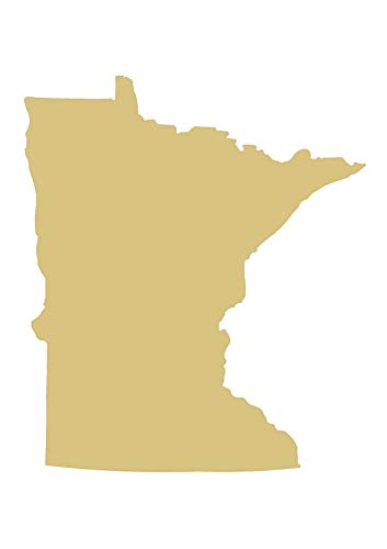 States Cutout Unfinished Wood United States Geography School Decor Door Hanger MDF Shape Canvas Style 1 (12", MN) Diverse Woodworking