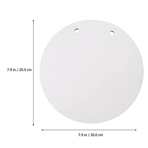 Healifty 2pcs Wooden Circle Sign Unfinished Hanging Wood Sign Sublimation Blank Cutouts Decorative Round Wood Plaques with Rope for Pyrography Healifty