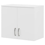 Bush Universal Garage Wall Cabinet with Doors in White - Engineered Wood Bush Business Furniture