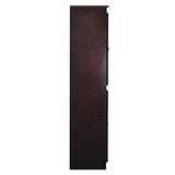 Bowery Hill Traditional 72" Wood Storage Cabinet with 5-Shelves in Cherry Bowery Hill
