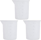 3 Silicone Measuring Cups for Resin 100ml,Nonstick Silicone Mixing Cups/DIY Glue Tools Epoxy Resin Cups Reusable Precise Scale Resin Mixing Cups for MLOLM