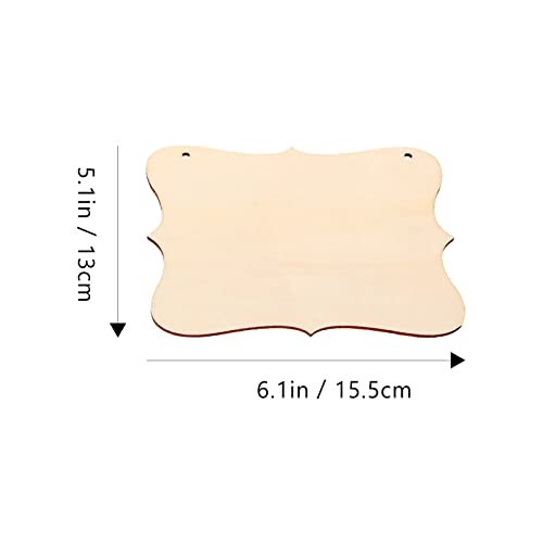 10pcs Unfinished Wooden Craft Blanks, 5 Shapes, Each Shape With 2pcs  Rectangular Wood Sign, Diy Crafting Supplies, For Hanging Decoration,  Painting