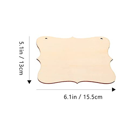 Tofficu 12pcs Shaped Wood Chips Unfinished Wood Banner DIY Wood Pallet Sign Blank Hanging Sign Craft Wood Planks Blank Wood Sign Unfinished Wood Tofficu