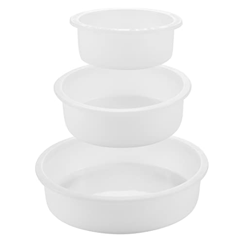 3 Deep Circle Silicone Molds for Resin, Large Resin Mold Glossy Deep Round Molds, 8“'x 2'' h. 6''x 2'' h. 4''x 2'' h, Deep Epoxy Resin Molds for AOEDEO