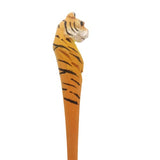 1PCS Handmade Wood Carved Animal Gel Pen with 3 PCS Refills | Tiger, Creative Hand Crafted Pen School Office Supply, Fun Novelty Writing Pen, Unique Generic