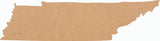 Wood Tennessee State 5 Inch Cutout, Unfinished Wooden Tennessee Map Craft Shape, Door Hanger NEXTCraft