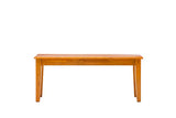 Boraam Shaker Bench, Oak 15 x 44 x 18 Boraam