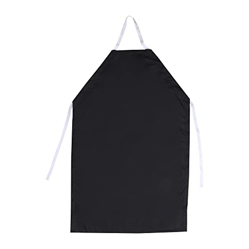 EISCO Rubber Vinyl Apron, Medium (27" W x 36" L) - Adjustable Bib Apron for Dishwashing, Butcher, Laboratory - Black EISCO