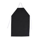 EISCO Rubber Vinyl Apron, Medium (27" W x 36" L) - Adjustable Bib Apron for Dishwashing, Butcher, Laboratory - Black EISCO