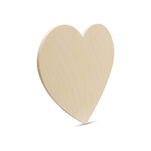 Wooden Heart Cutouts for Crafts 8 inch, 1/4 inch Thick, Pack of 3 Unfinished Wooden Heart Shapes, by Woodpeckers | Great for Valentines Day Crafts & Woodpeckers