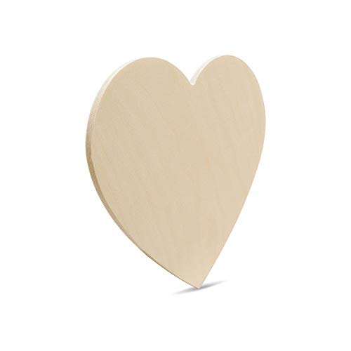 Wooden Heart Cutouts for Crafts 8 inch, 1/4 inch Thick, Pack of 3 Unfinished Wooden Heart Shapes, by Woodpeckers | Great for Valentines Day Crafts &