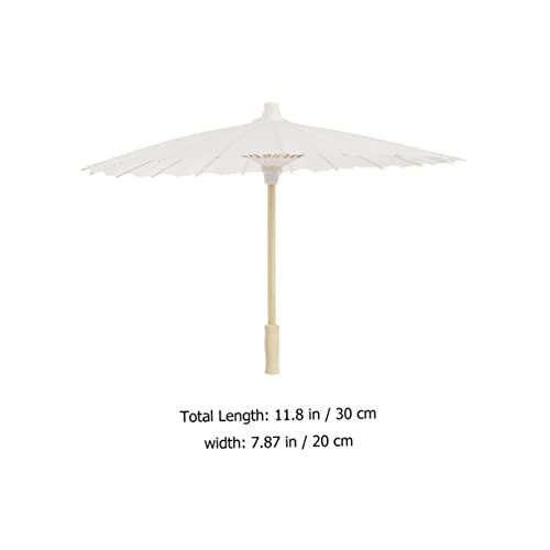 ABOOFAN 4 pcs chinese dance umbrella Unfinished Umbrella white paper umbrellas white parasol bulk paper towels by the case Hand Painting Umbrella ABOOFAN