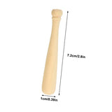 jojofuny 20pcs Wooden Projects Crafts Unfinished Keychain for Graffiti DIY Mini Bat Scrapbooking Sports Action Ball Unpainted Favors Tools Supplies jojofuny