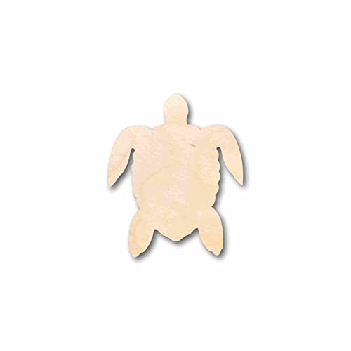 Unfinished Wood Sea Turtle Silhouette - Craft- up to 24" DIY 10" / 3/4" 24 Hour Crafts