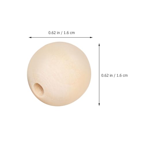 Tofficu 50 Pcs 16MM Wood Beads, Wooden Beads for Crafts Unfinished Wood Beads Bulk Wooden Beads for DIY Craft Painting Carving Tofficu