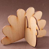 Factory Direct Craft Pack of 6 Unfinished Wooden Standing Turkey Cutouts - Wood Turkeys for Fall Crafts and DIY Thanksgiving Table Favors - Made in Factory Direct Craft