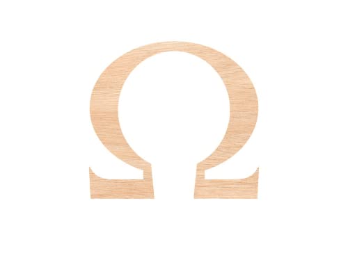 Unfinished Wood for Crafts - Wooden Omega Symbol - Greek Life - Sorority - Fraternity - Craft - Various Size, 1/8 Inch Thichness, 1 Pcs