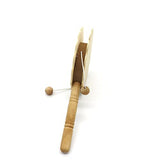 Ciieeo 4pcs Painting Rattle Montessori Wooden Rattle Wooden Handle Drum Unfinished Wood Crafts Ornaments for Brain Monkey Ornament Unpainted Ciieeo