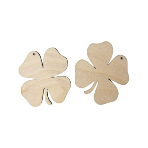 ALL SIZES BULK (12pc to 100pc) Unfinished Wood Wooden Shamrock Laser Cutout Dangle Earring Jewelry Blanks Charms Ornaments Shape Crafts Made in Texas - WoodArtSupply