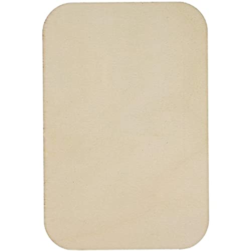 60 Pack Unfinished Wood Cutouts for Crafts, Rectangle Wooden Slices for DIY Projects (2 x 3 in) Bright Creations