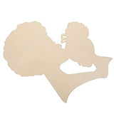 Healifty Mother's Day Wood Chips Unfinished Wood Cutout Women Face Wood Shape Wood Plywood Circles Unfinished Mother Gifts Circle Stencil Wood Tags Healifty