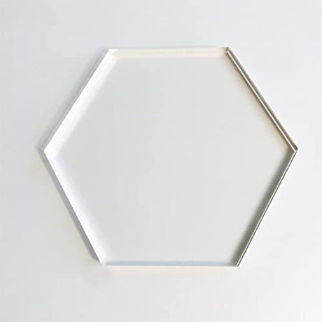 Coaster Template, Clear Acrylic Template, Woodworking Router Template (Hexagon) Phocaea