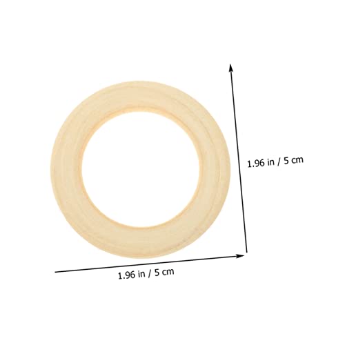 MAGICLULU 25pcs Handmade Wooden Ring Craft Rings Blank Wooden Circles DIY Wooden Rings Wooden Ring Crafts DIY Wood Craft Pendant Wooden Crafts MAGICLULU